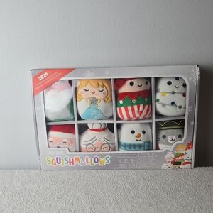 Squishmallows Holiday Plush Ornament Set - White, Red, Green, Blue